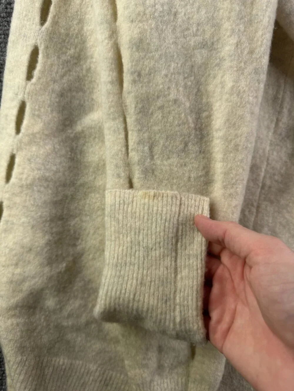Banana Republic Wool Alpaca Blend Sweater Women’s Small Ivory Open Cardigan